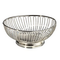 Silver Plated Oval Wire Basket (9"x7")